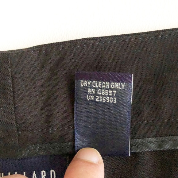 Hillard &  Hanson Dress Pants Trouser Leg Flat Front Black size 16 Soft! EUC - Picture 5 of 5